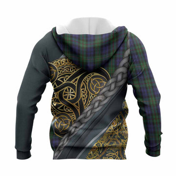 MacEwan (MacEwen) Tartan Crest Knitted Hoodie Scottish Triskele Celtic