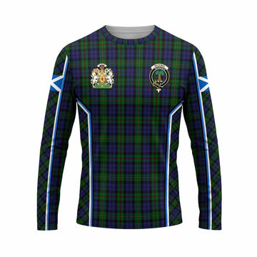 MacEwan (MacEwen) Tartan Crest Long Sleeve T-Shirt Scotland Coat of Arm Flag Style - Tartan Vibes Clothing