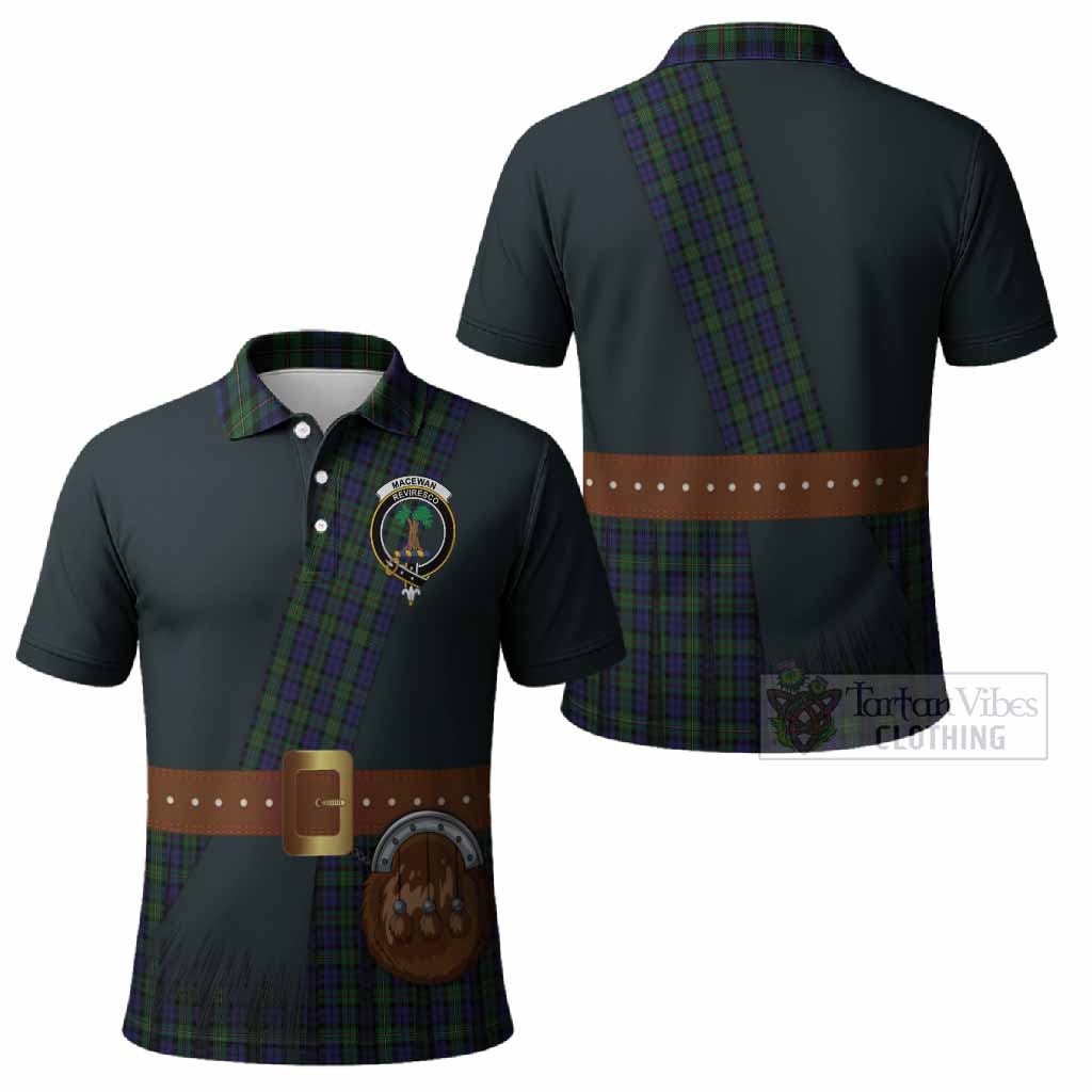 MacEwan (MacEwen) Tartan Crest Polo Shirt Kilt Costume Style