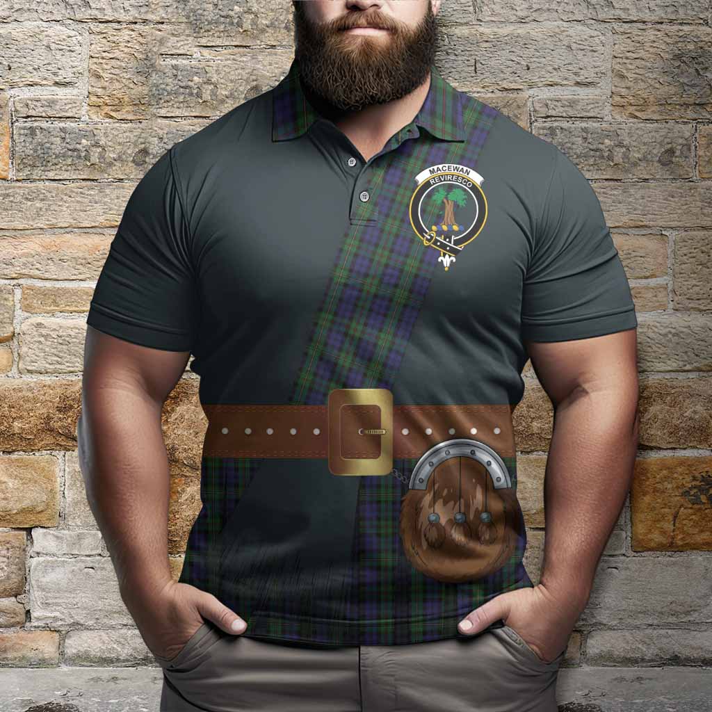 MacEwan (MacEwen) Tartan Crest Polo Shirt Kilt Costume Style