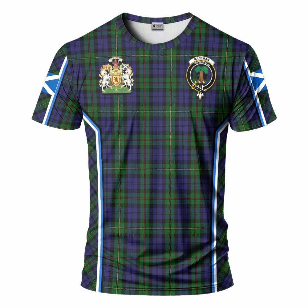 MacEwan (MacEwen) Tartan Crest T-shirt Scotland Coat of Arm Flag Style - Tartan Vibes Clothing