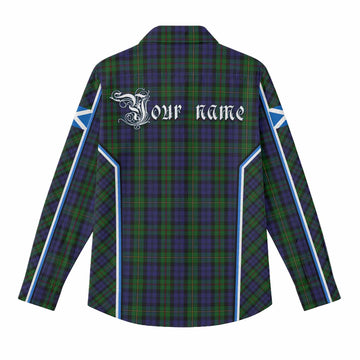 MacEwan (MacEwen) Tartan Crest Women Casual Shirt Scotland Coat of Arm Flag Style