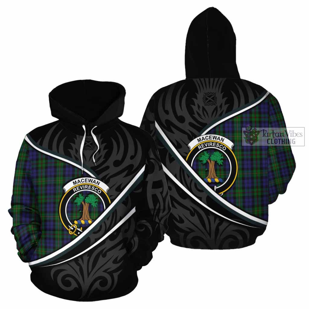 MacEwan (MacEwen) Tartan Family Crest Cotton Hoodie Celtic Scottish Thistle Floral - Tartan Vibes Clothing