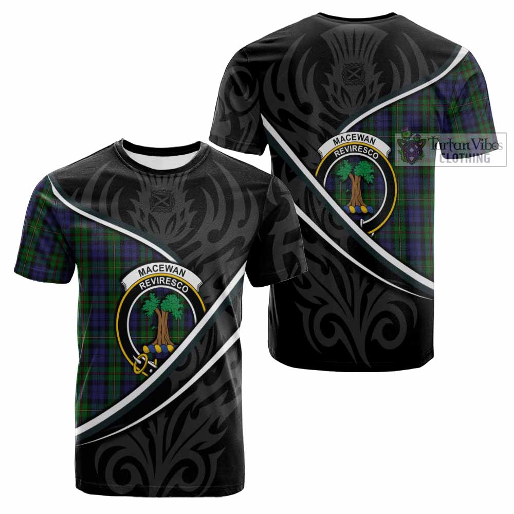 MacEwan (MacEwen) Tartan Family Crest Cotton T-shirt Celtic Scottish Thistle Floral - Tartan Vibes Clothing