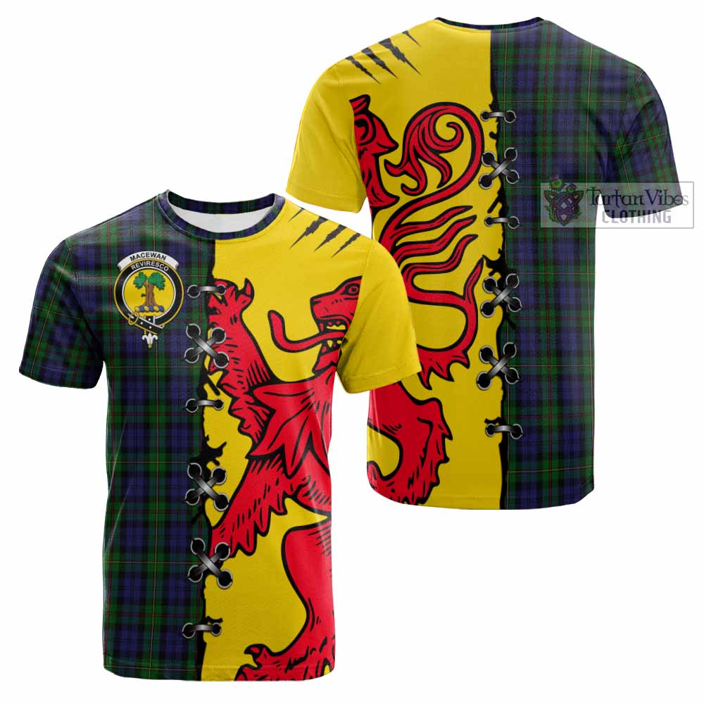 MacEwan (MacEwen) Tartan Family Crest Cotton T-shirt Lion Rampant Honor - Tartan Vibes Clothing