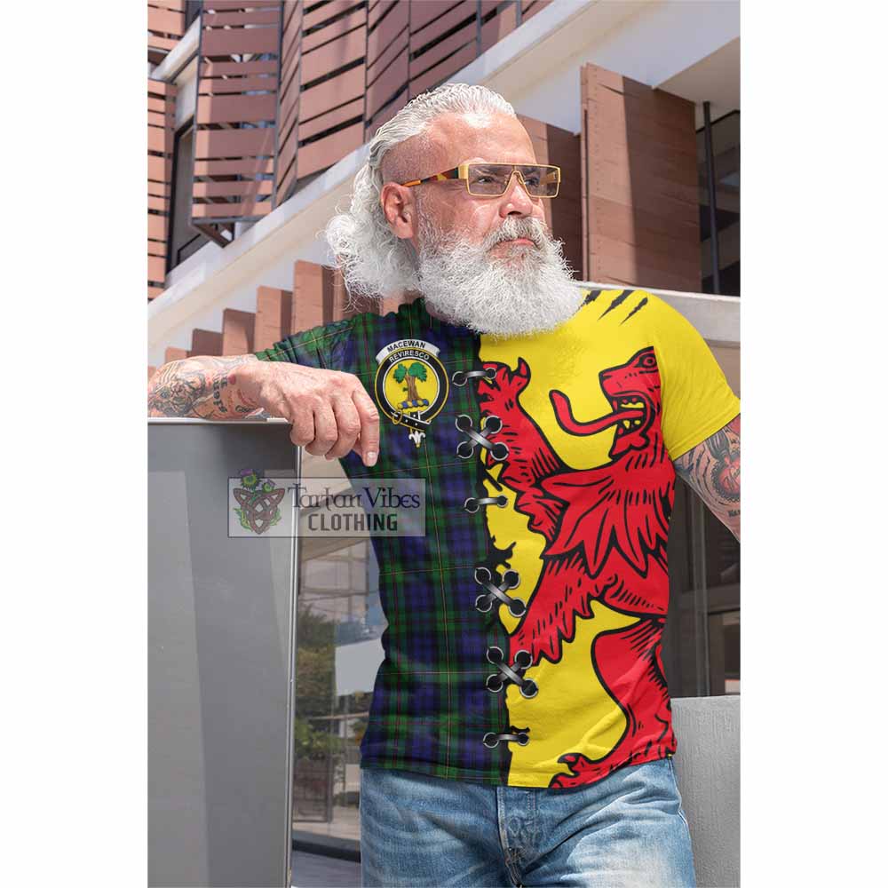MacEwan (MacEwen) Tartan Family Crest Cotton T-shirt Lion Rampant Honor - Tartan Vibes Clothing