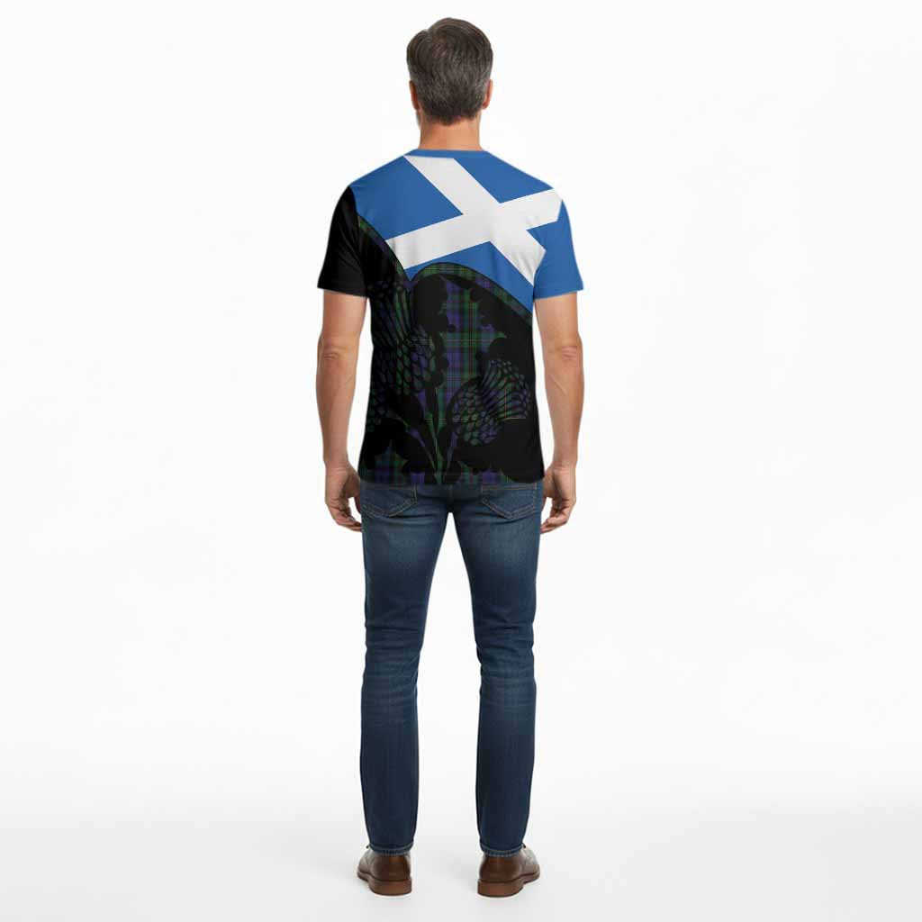 MacEwan (MacEwen) Tartan Family Crest Cotton T-shirt Scotland Thistle Floral Flag Style