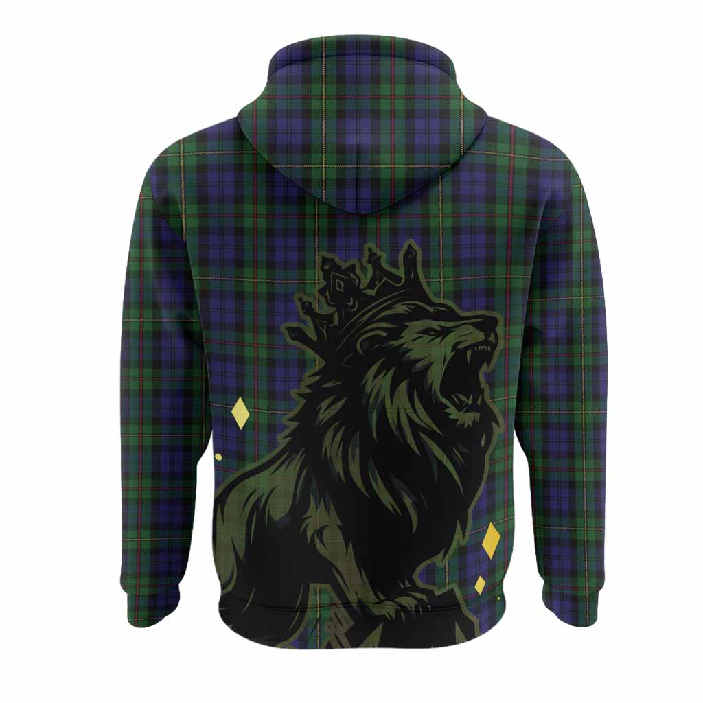 MacEwan (MacEwen) Tartan Family Crest Hoodie Crowned Lion Roaring