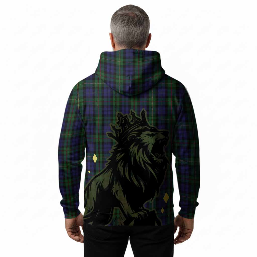 MacEwan (MacEwen) Tartan Family Crest Hoodie Crowned Lion Roaring