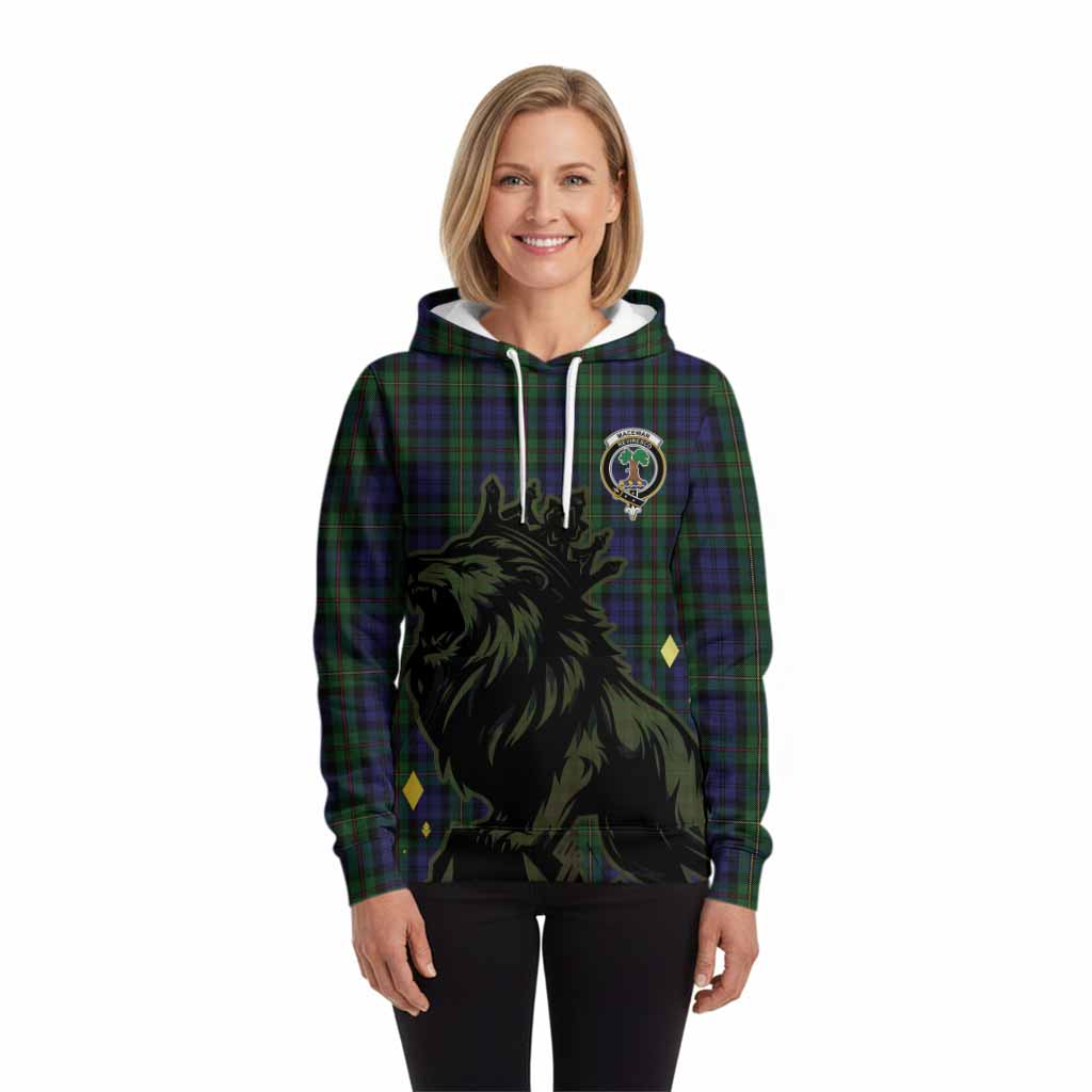 MacEwan (MacEwen) Tartan Family Crest Hoodie Crowned Lion Roaring