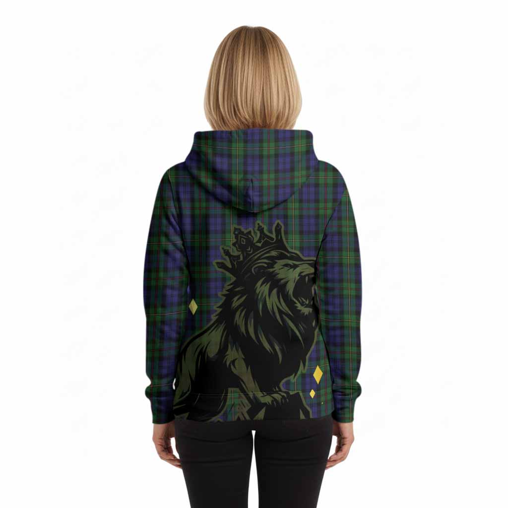 MacEwan (MacEwen) Tartan Family Crest Hoodie Crowned Lion Roaring