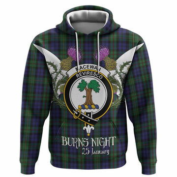 MacEwan (MacEwen) Tartan Family Crest Hoodie Scottish Burns Night Thistle Floral