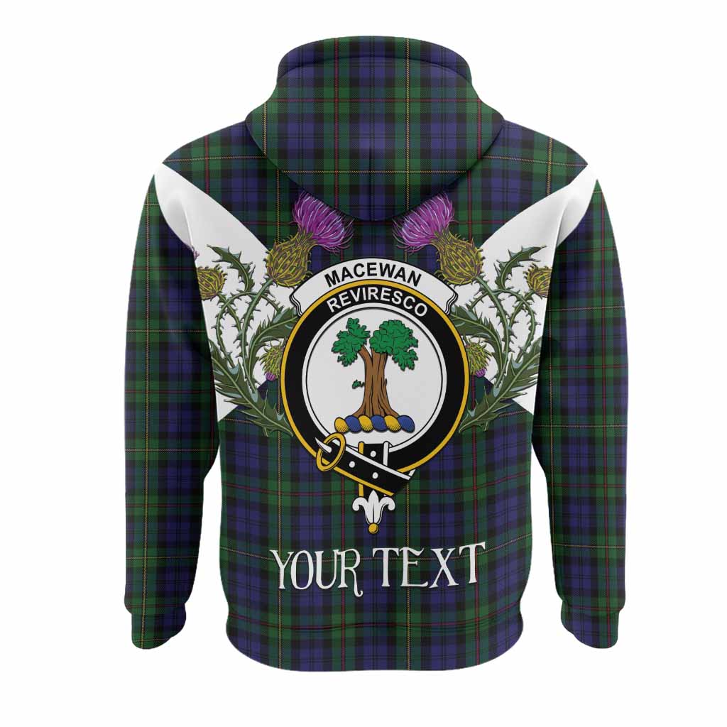 MacEwan (MacEwen) Tartan Family Crest Hoodie Scottish Burns Night Thistle Floral