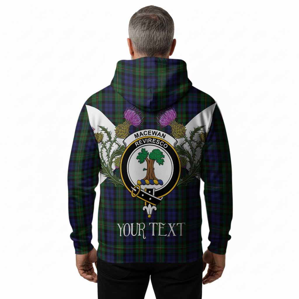MacEwan (MacEwen) Tartan Family Crest Hoodie Scottish Burns Night Thistle Floral