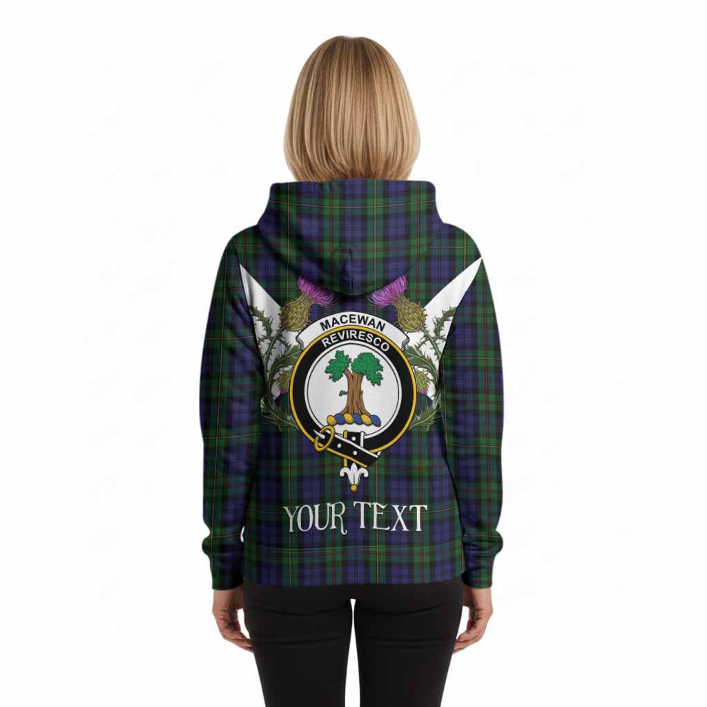 MacEwan (MacEwen) Tartan Family Crest Hoodie Scottish Burns Night Thistle Floral