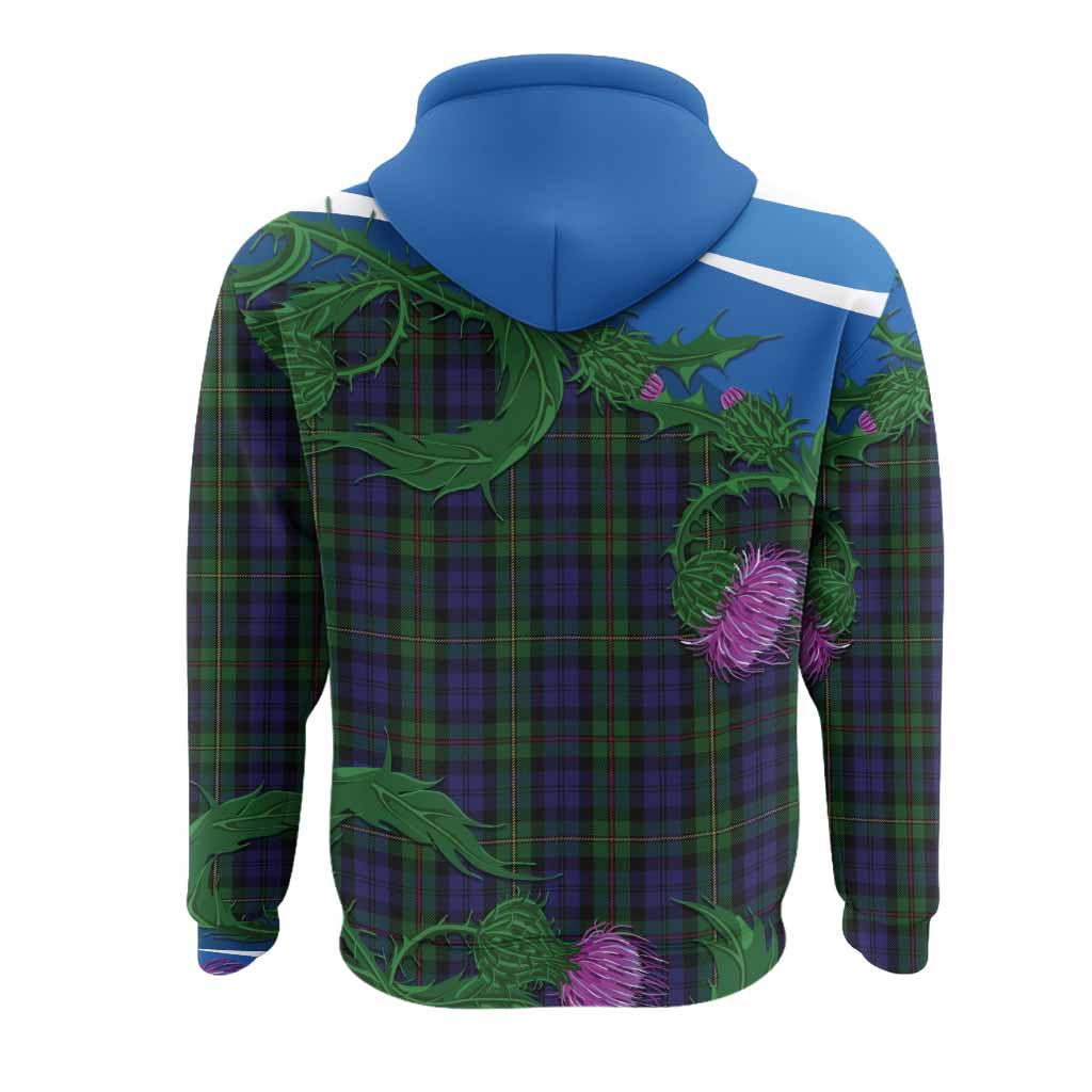 MacEwan (MacEwen) Tartan Family Crest Hoodie Thistle in Minimalism