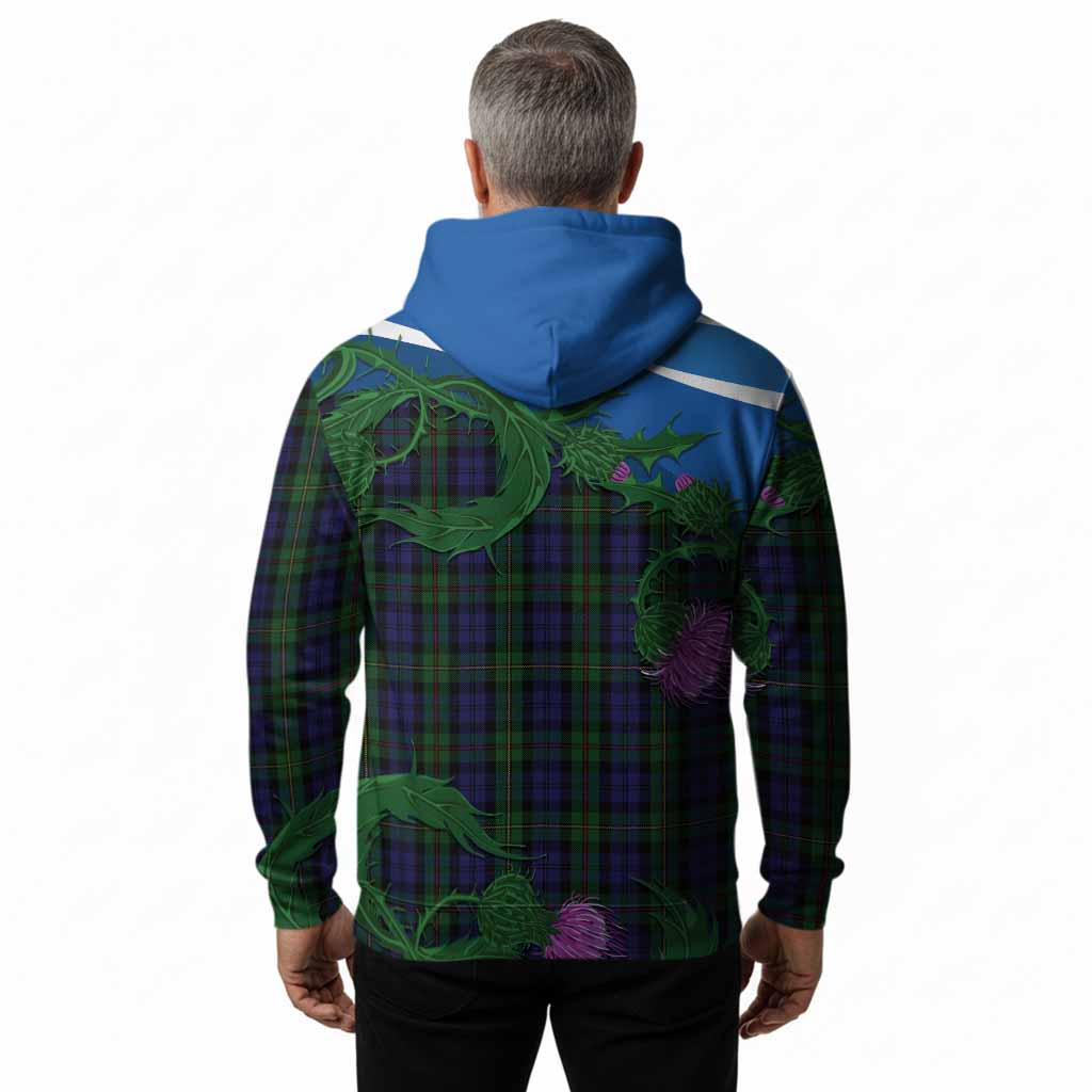 MacEwan (MacEwen) Tartan Family Crest Hoodie Thistle in Minimalism