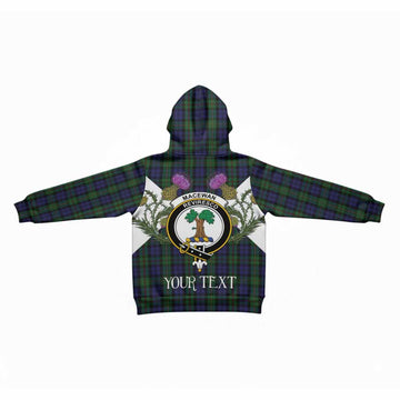 MacEwan (MacEwen) Tartan Family Crest Kid Hoodie Scottish Burns Night Thistle Floral