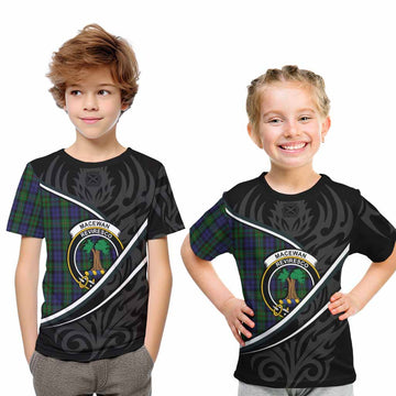 MacEwan (MacEwen) Tartan Family Crest Kid T-shirt Celtic Scottish Thistle Floral