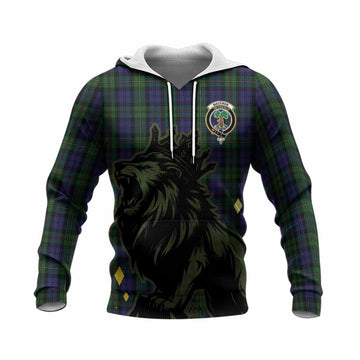 MacEwan (MacEwen) Tartan Family Crest Knitted Hoodie Crowned Lion Roaring