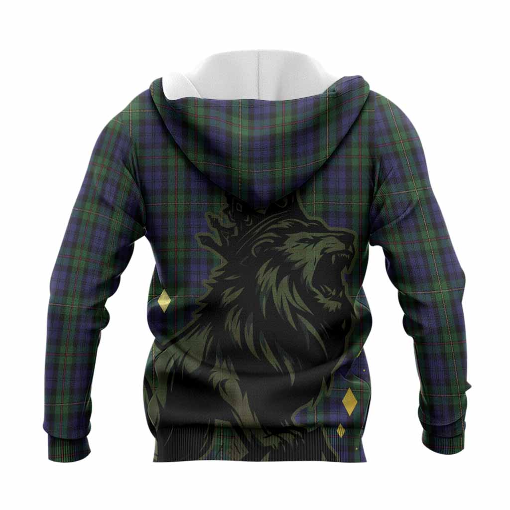 MacEwan (MacEwen) Tartan Family Crest Knitted Hoodie Crowned Lion Roaring