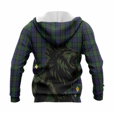 MacEwan (MacEwen) Tartan Family Crest Knitted Hoodie Crowned Lion Roaring