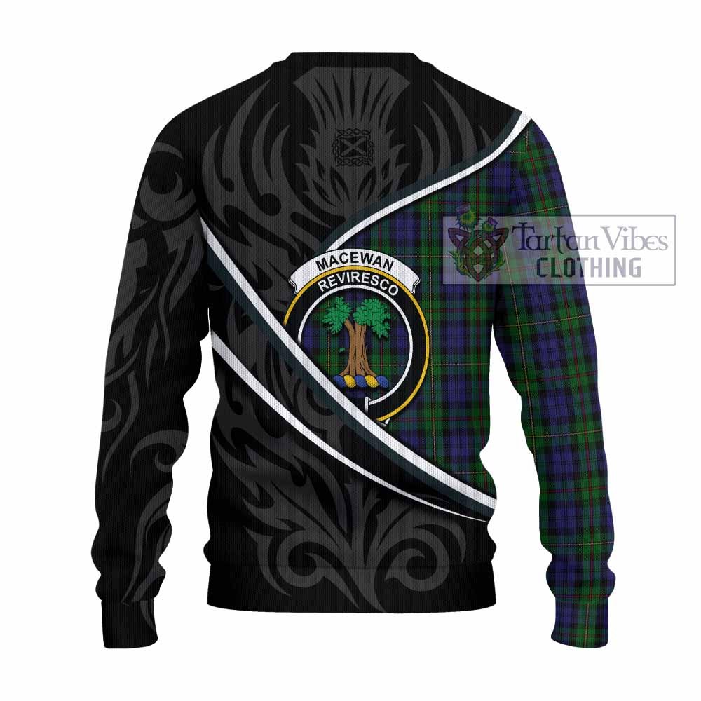 MacEwan (MacEwen) Tartan Family Crest Knitted Sweater Celtic Scottish Thistle Floral - Tartan Vibes Clothing