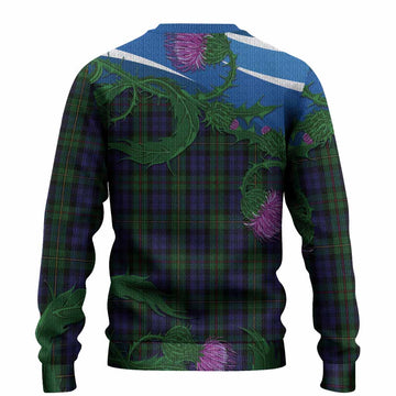 MacEwan (MacEwen) Tartan Family Crest Knitted Sweater Thistle in Minimalism