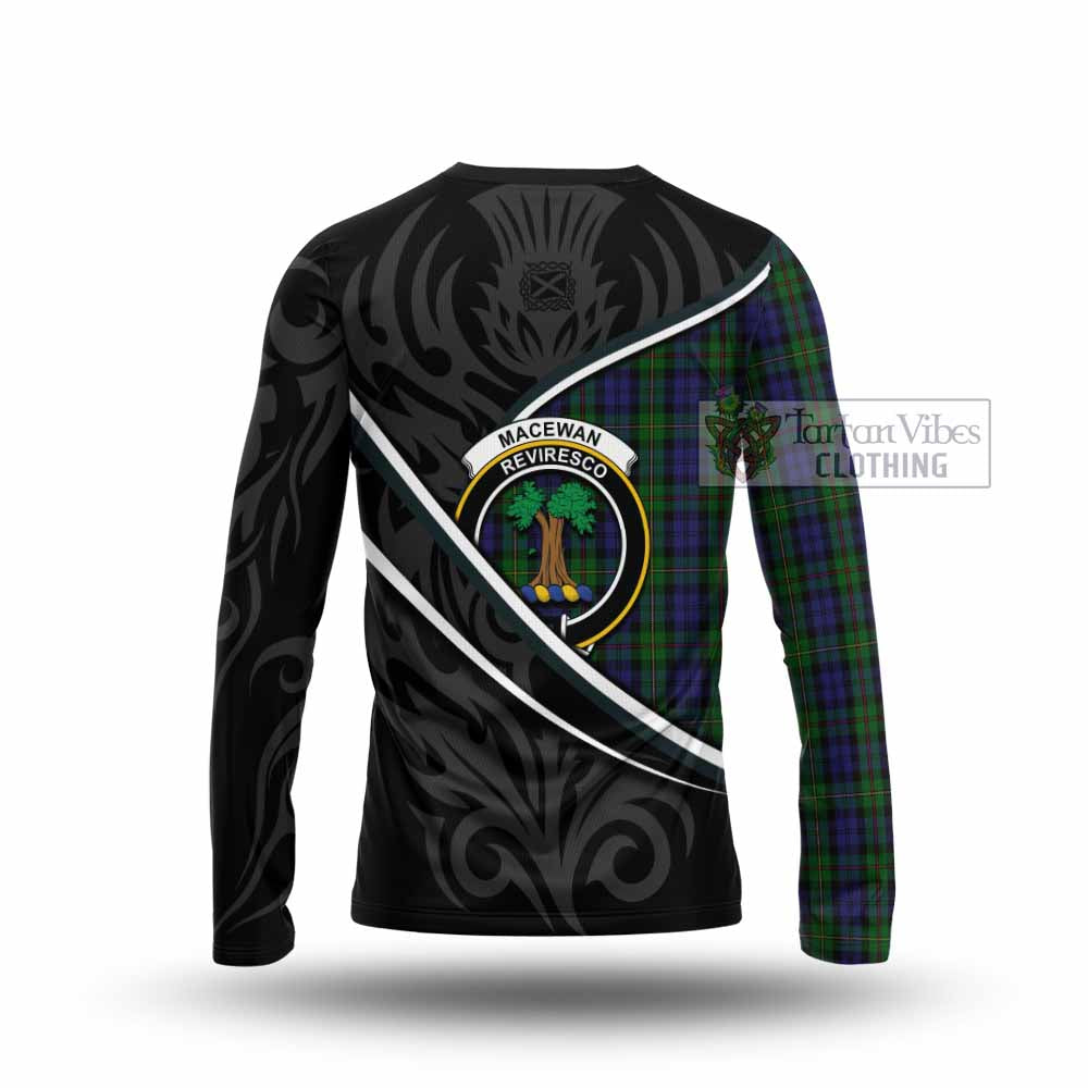 MacEwan (MacEwen) Tartan Family Crest Long Sleeve T-Shirt Celtic Scottish Thistle Floral - Tartan Vibes Clothing