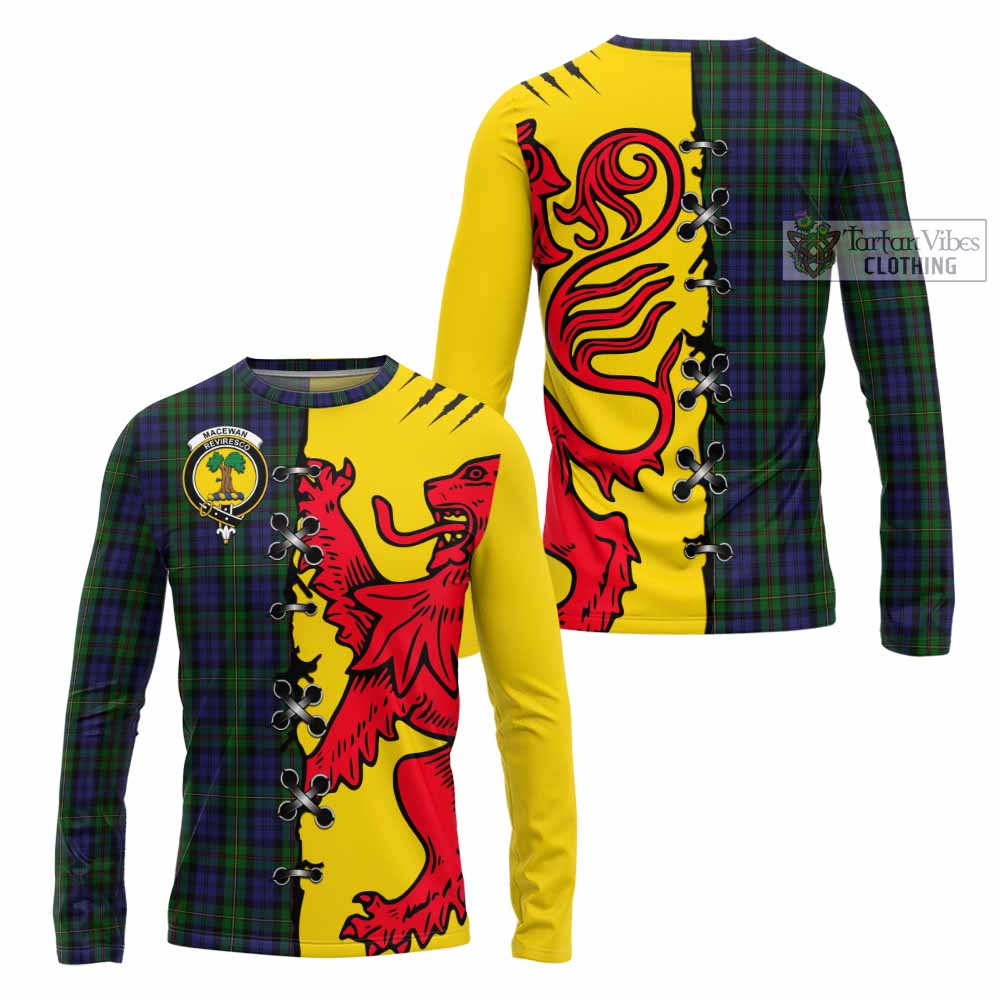 MacEwan (MacEwen) Tartan Family Crest Long Sleeve T-Shirt Lion Rampant Honor - Tartan Vibes Clothing