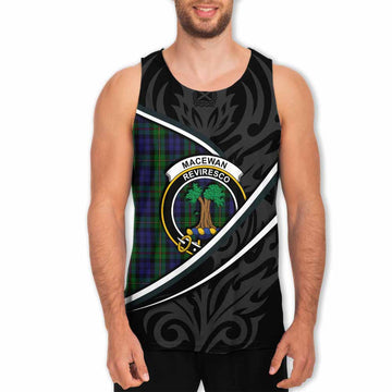MacEwan (MacEwen) Tartan Family Crest Men Tank Top Celtic Scottish Thistle Floral