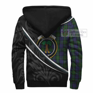 MacEwan (MacEwen) Tartan Family Crest Sherpa Hoodie Celtic Scottish Thistle Floral