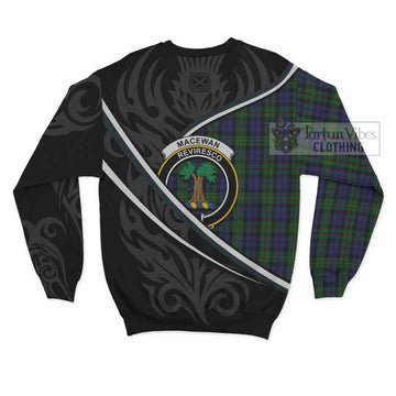 MacEwan (MacEwen) Tartan Family Crest Sweatshirt Celtic Scottish Thistle Floral