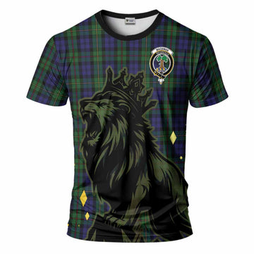 MacEwan (MacEwen) Tartan Family Crest T-Shirt Crowned Lion Roaring