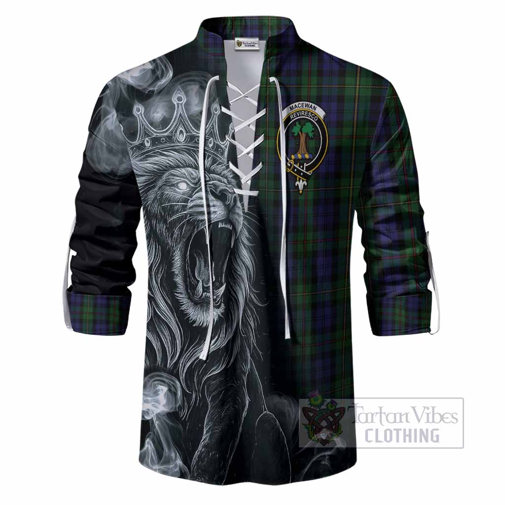 MacEwan (MacEwen) Tartan Ghillie Shirt Roaring Lion Heritage