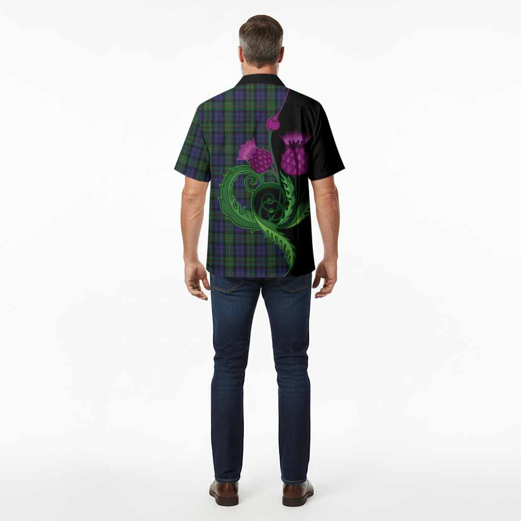 MacEwan (MacEwen) Tartan Hawaiian Shirt Traditional Scottish Thistle
