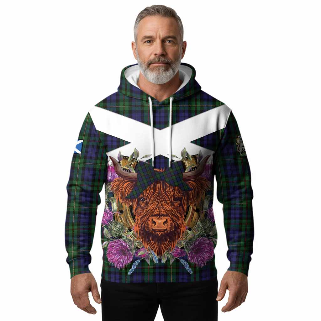 MacEwan (MacEwen) Tartan Hoodie Scottish Thistle Heilan Coo