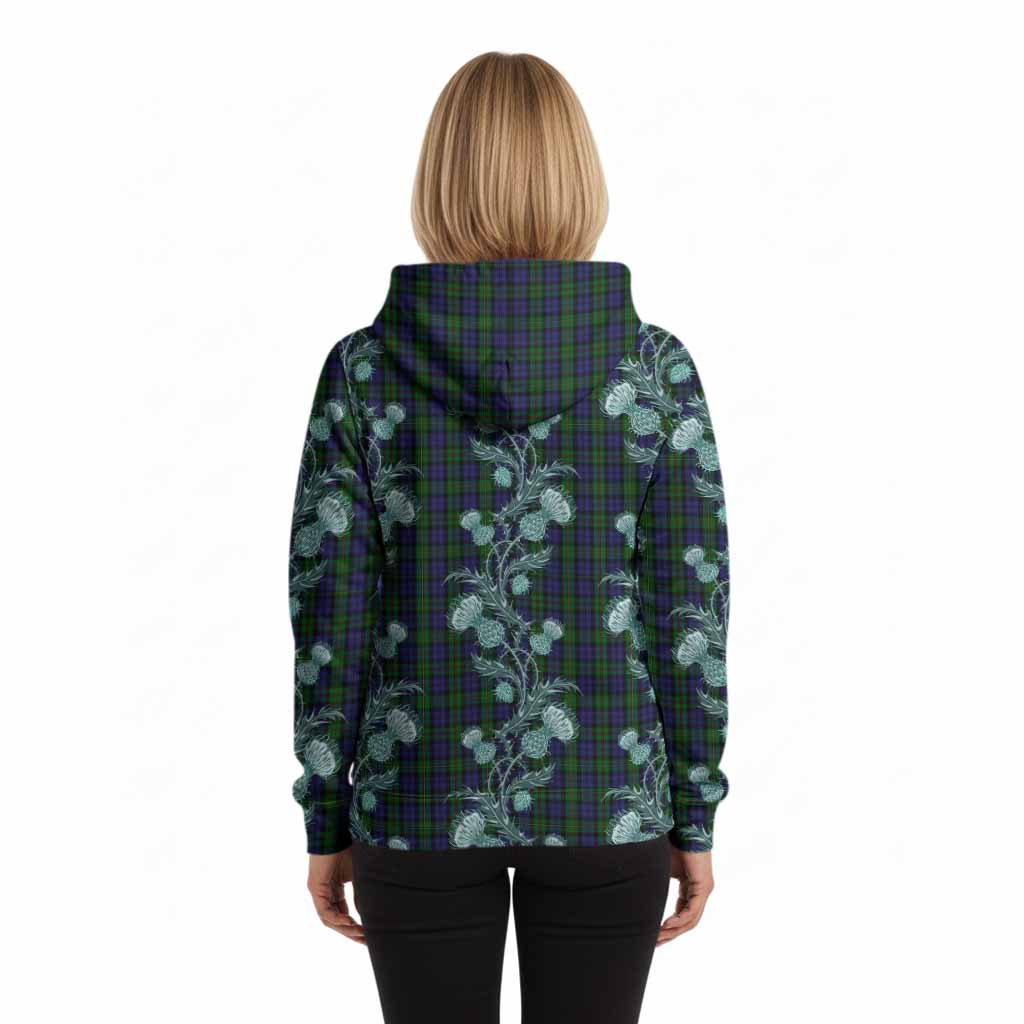 MacEwan (MacEwen) Tartan Hoodie Seamless Scottish Thistle Flowers