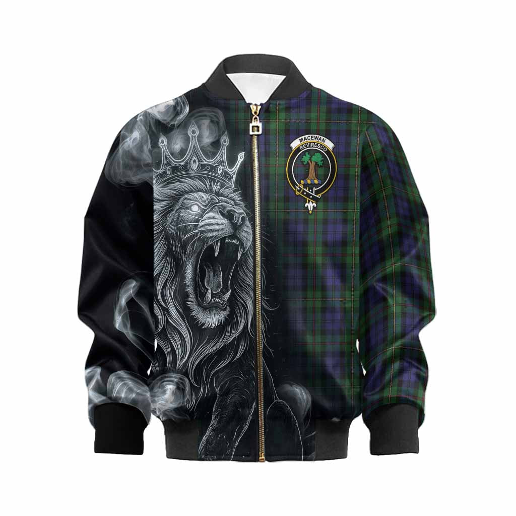 MacEwan (MacEwen) Tartan Kid Bomber Jacket Roaring Lion Heritage