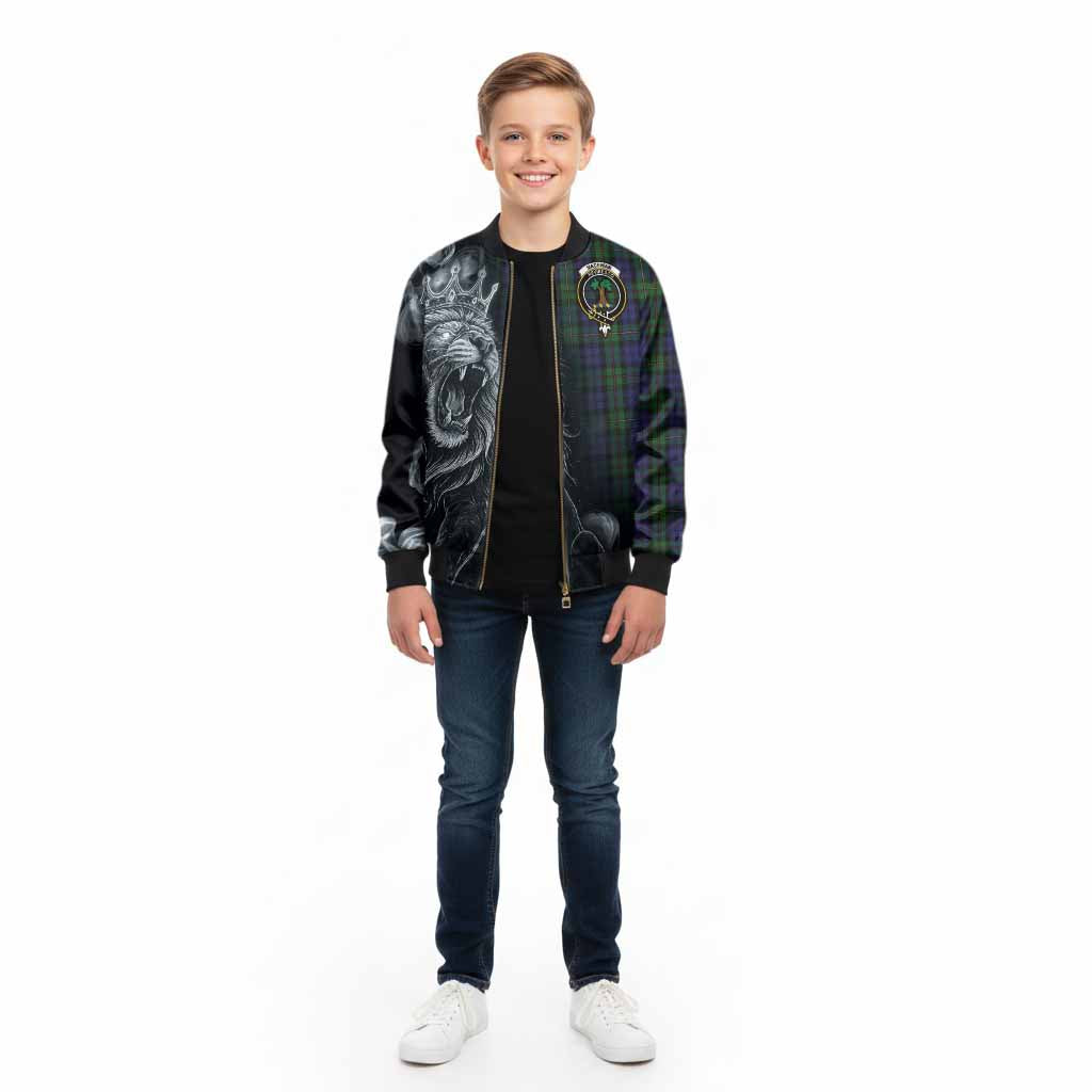 MacEwan (MacEwen) Tartan Kid Bomber Jacket Roaring Lion Heritage