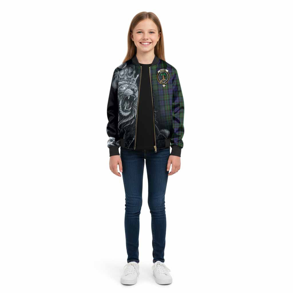 MacEwan (MacEwen) Tartan Kid Bomber Jacket Roaring Lion Heritage