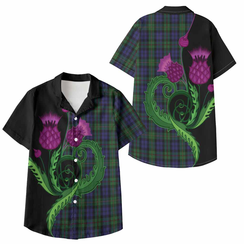 MacEwan (MacEwen) Tartan Kid Hawaiian Shirt Traditional Scottish Thistle