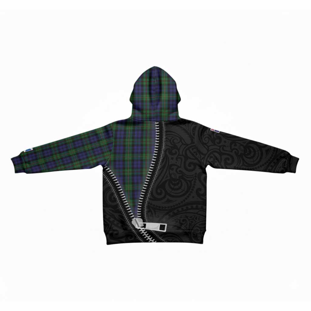 MacEwan (MacEwen) Tartan Kid Hoodie New Zealand Pattern Unique Zipper Stylized