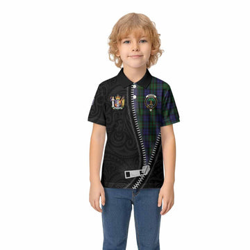 MacEwan (MacEwen) Tartan Kid Polo Shirt New Zealand Pattern Unique Zipper Stylized