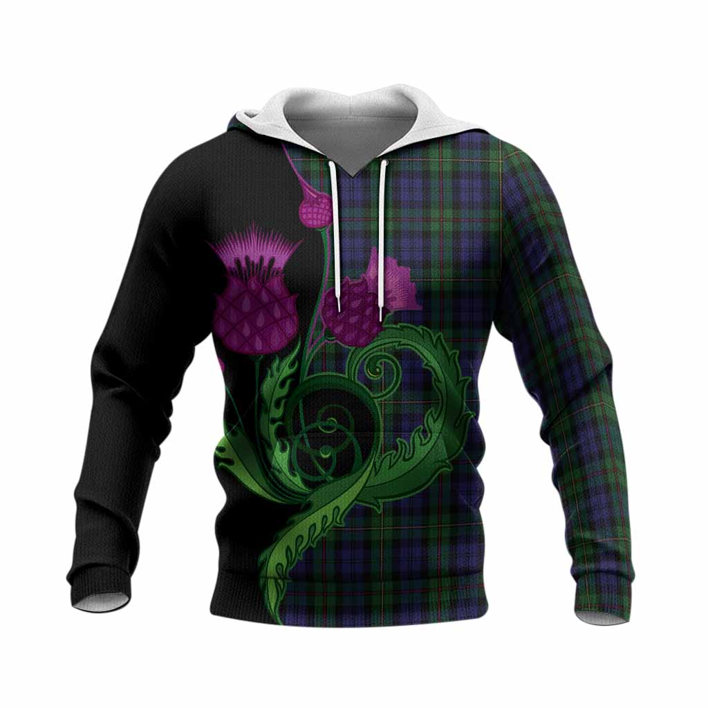 MacEwan (MacEwen) Tartan Knitted Hoodie Traditional Scottish Thistle