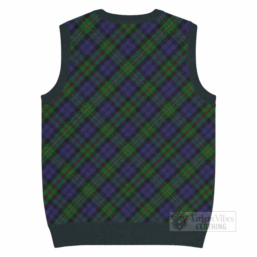 MacEwan (MacEwen) Tartan Knitted V-Neck Vest with Family Crest Cross Style