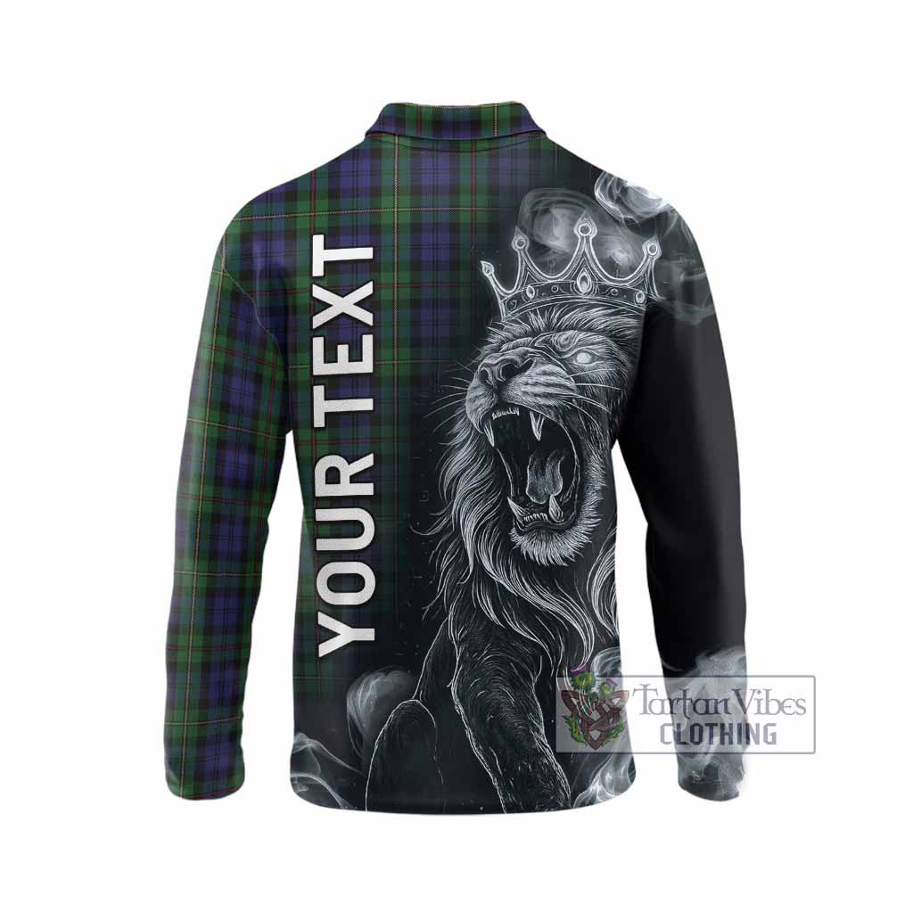 MacEwan (MacEwen) Tartan Long Sleeve Polo Shirt Roaring Lion Heritage