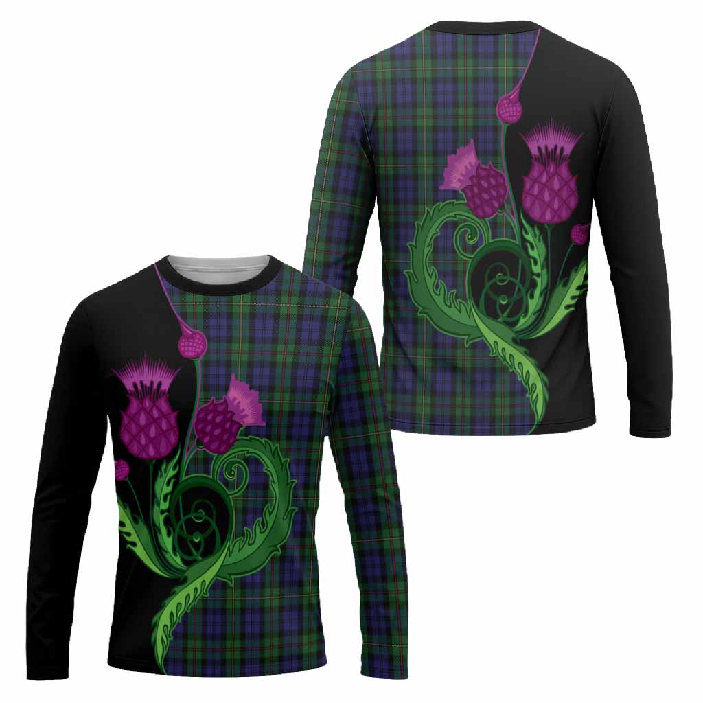 MacEwan (MacEwen) Tartan Long Sleeve T-Shirt Traditional Scottish Thistle