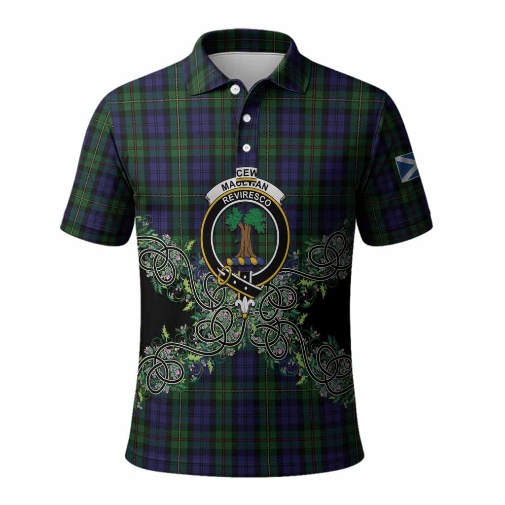 MacEwan (MacEwen) Tartan Polo Shirt Thistle Scottish Spirit