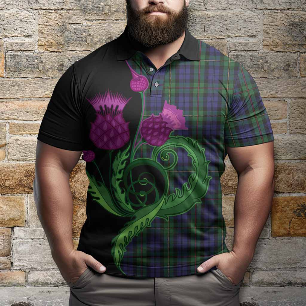 MacEwan (MacEwen) Tartan Polo Shirt Traditional Scottish Thistle